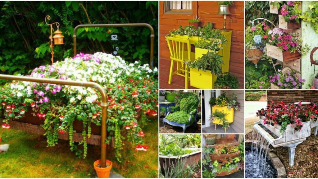 Repurposing Old Furniture for Garden Decoration